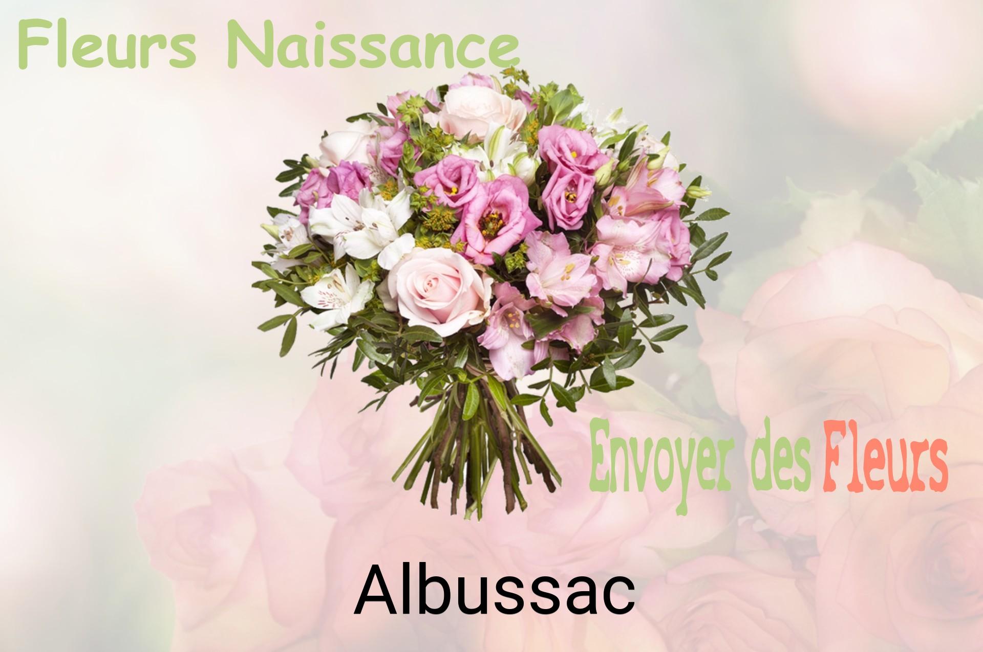 Bouquet de fleurs de naissance livré à Albussac