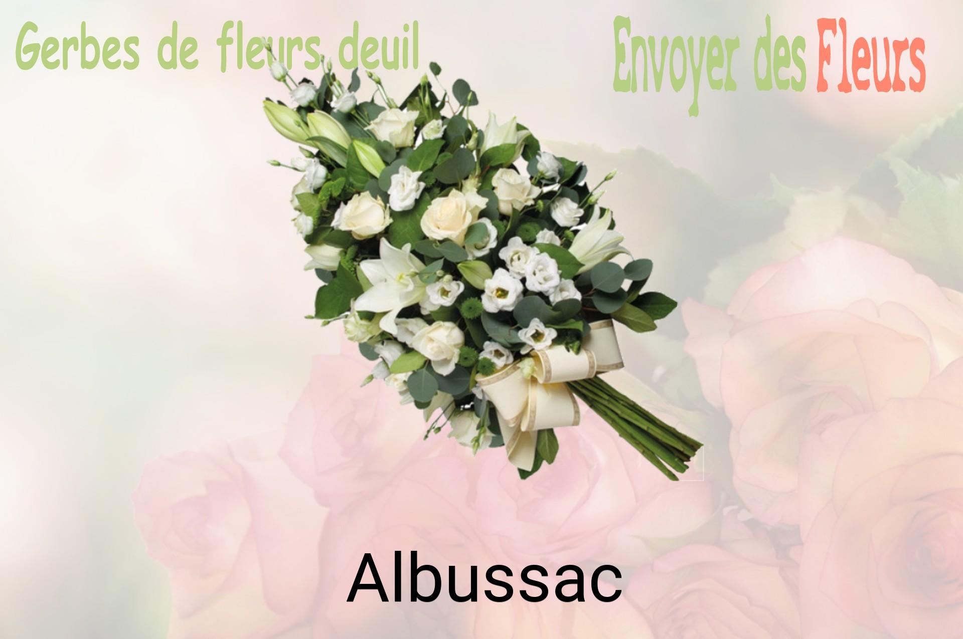 Gerbe de fleurs de deuil livrée à Albussac
